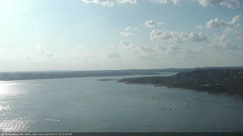 Lake Travis webcam, August 31, 2019 4:25 PM CT