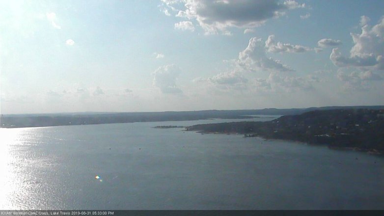 Lake Travis webcam, August 31, 2019 4:35 PM CT