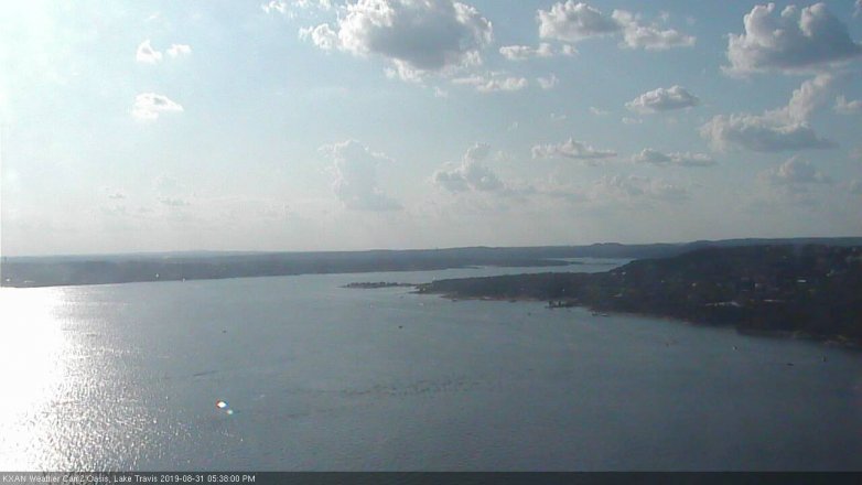 Lake Travis webcam, August 31, 2019 4:40 PM CT