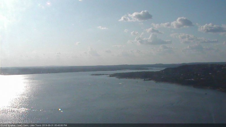 Lake Travis webcam, August 31, 2019 4:50 PM CT