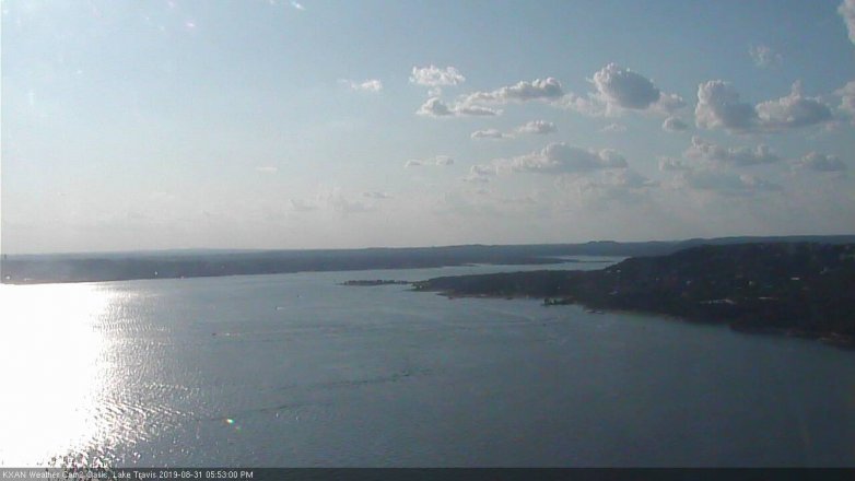 Lake Travis webcam, August 31, 2019 4:55 PM CT