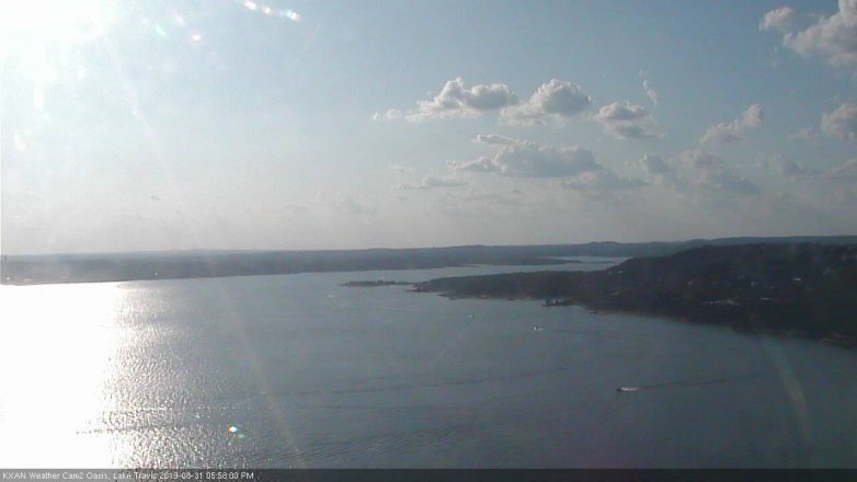 Lake Travis webcam, August 31, 2019 5:00 PM CT