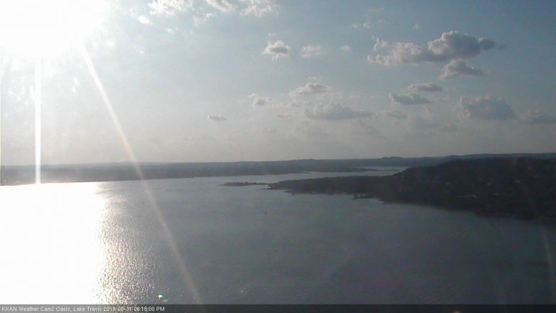 Lake Travis webcam, August 31, 2019 5:20 PM CT