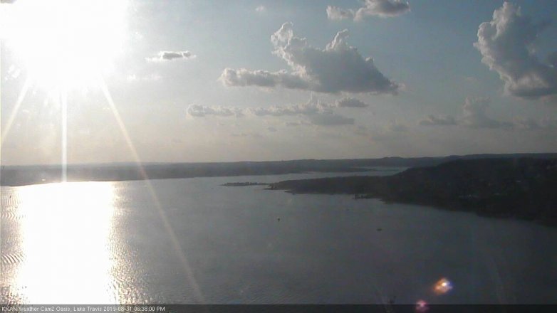 Lake Travis webcam, August 31, 2019 5:40 PM CT