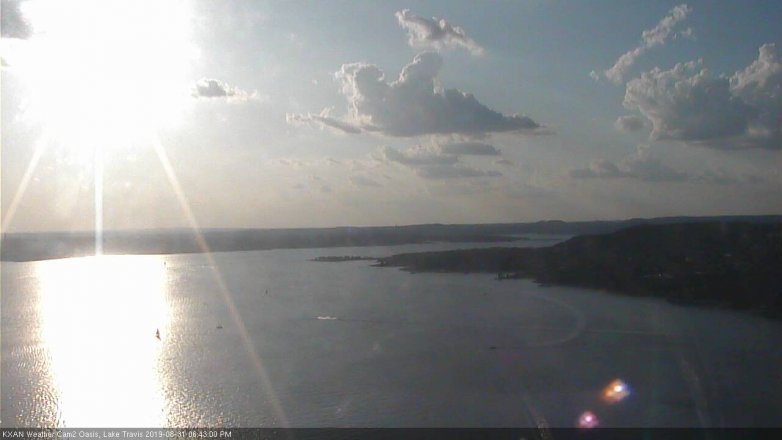Lake Travis webcam, August 31, 2019 5:45 PM CT