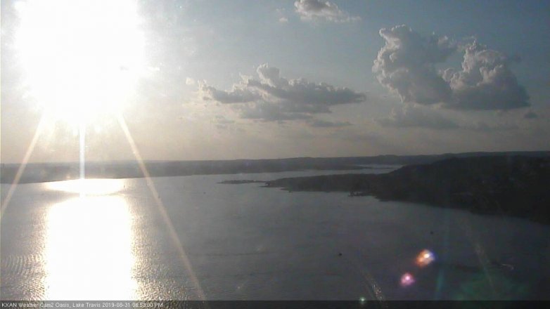 Lake Travis webcam, August 31, 2019 5:55 PM CT