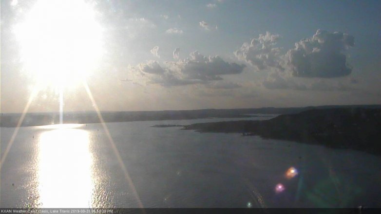 Lake Travis webcam, August 31, 2019 6:00 PM CT