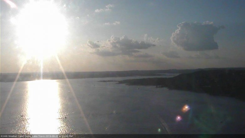 Lake Travis webcam, August 31, 2019 6:05 PM CT