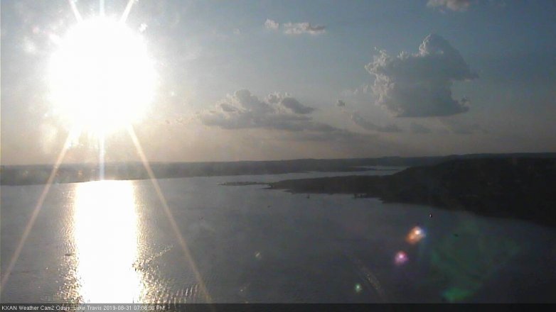 Lake Travis webcam, August 31, 2019 6:10 PM CT