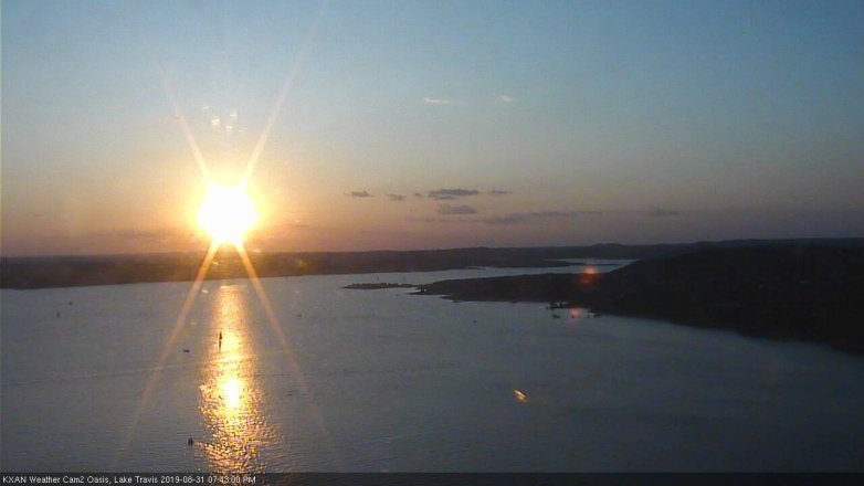 Lake Travis webcam, August 31, 2019 6:45 PM CT