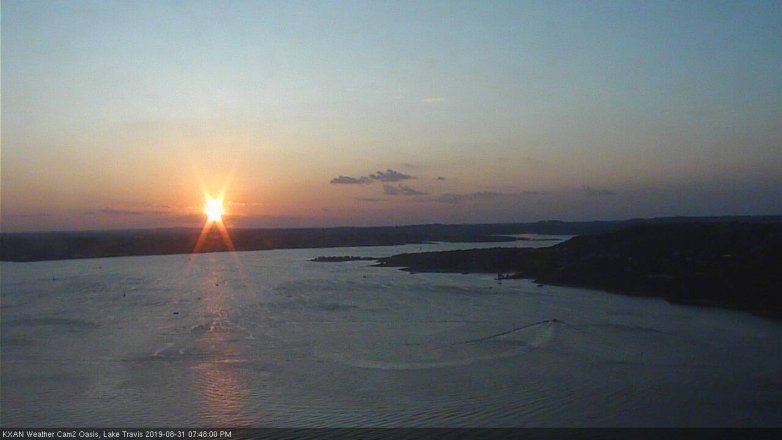 Lake Travis webcam, August 31, 2019 6:50 PM CT