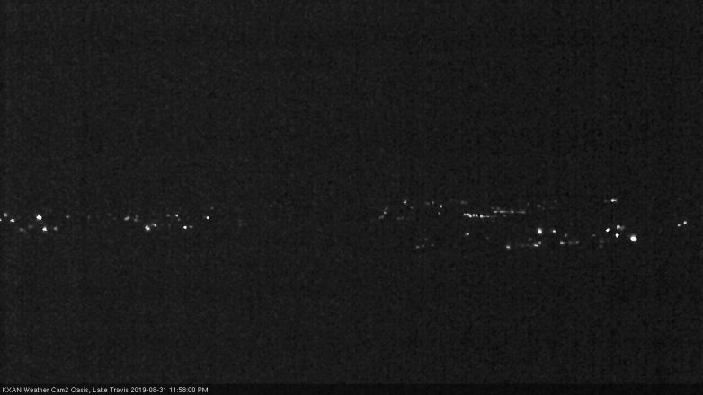 Lake Travis webcam, August 31, 2019 11:00 PM CT