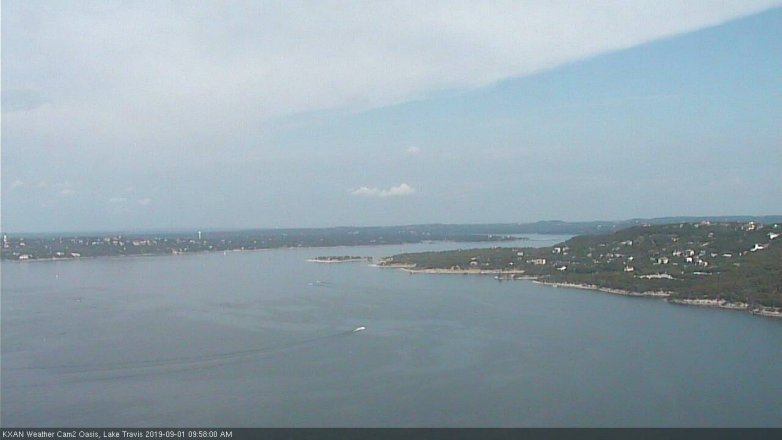 Lake Travis webcam, September 1, 2019 9:00 AM CT