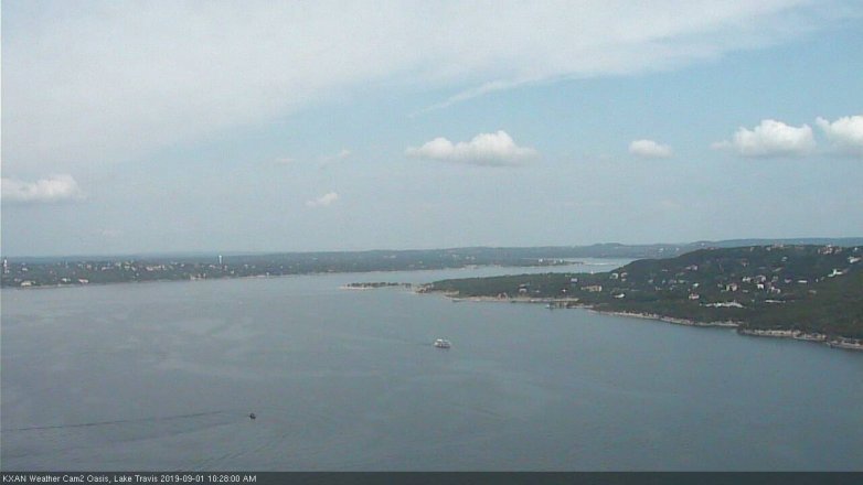 Lake Travis webcam, September 1, 2019 9:30 AM CT