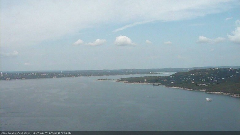 Lake Travis webcam, September 1, 2019 9:35 AM CT