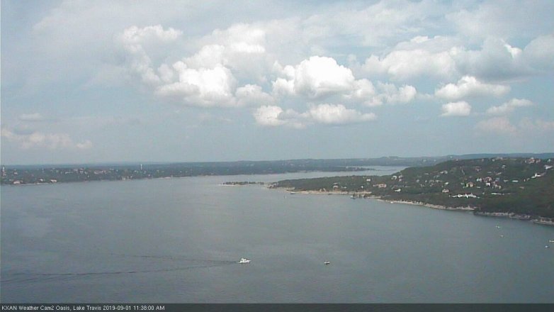 Lake Travis webcam, September 1, 2019 10:40 AM CT