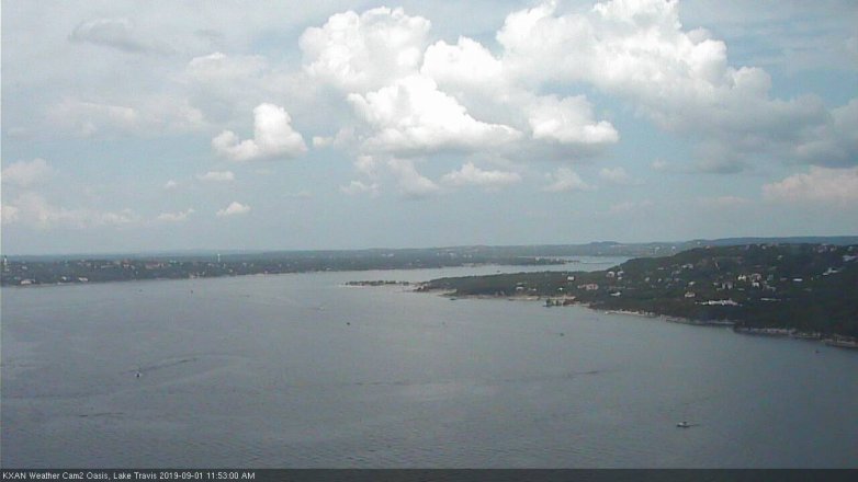 Lake Travis webcam, September 1, 2019 10:55 AM CT