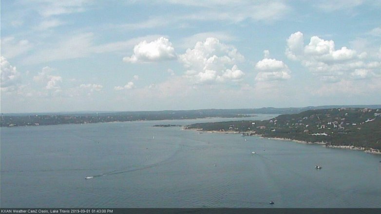 Lake Travis webcam, September 1, 2019 12:45 PM CT