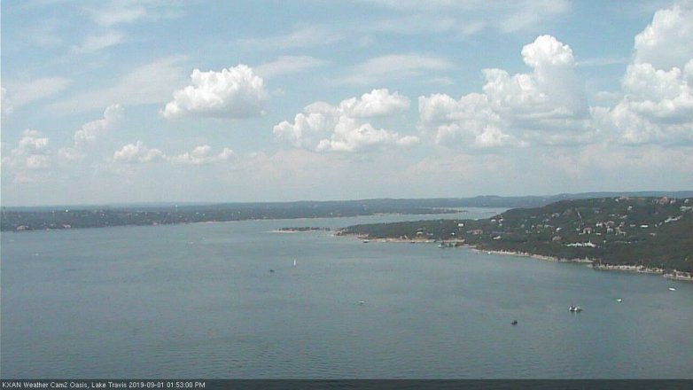Lake Travis webcam, September 1, 2019 12:55 PM CT