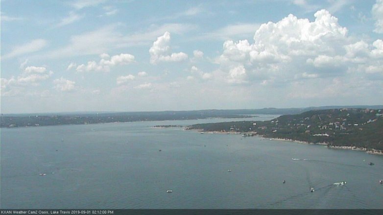Lake Travis webcam, September 1, 2019 1:15 PM CT