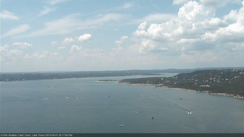 Lake Travis webcam, September 1, 2019 1:20 PM CT