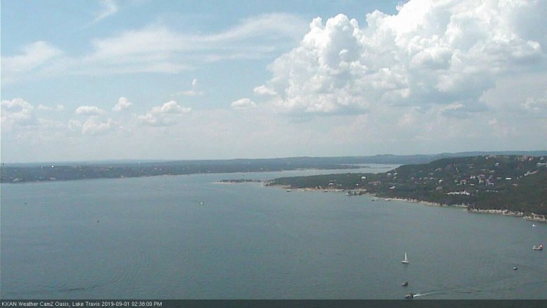 Lake Travis webcam, September 1, 2019 1:40 PM CT
