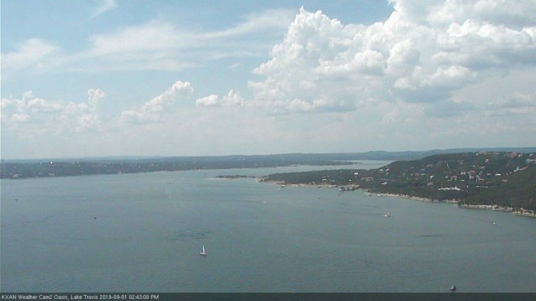 Lake Travis webcam, September 1, 2019 1:45 PM CT