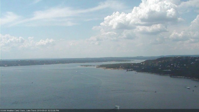 Lake Travis webcam, September 1, 2019 1:55 PM CT