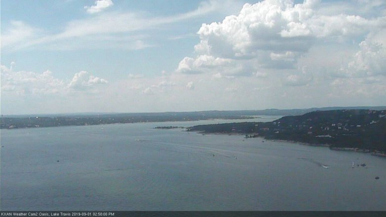 Lake Travis webcam, September 1, 2019 2:00 PM CT
