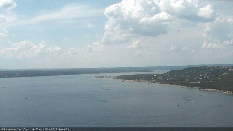 Lake Travis webcam, September 1, 2019 2:10 PM CT