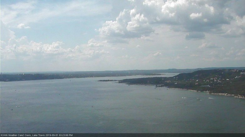 Lake Travis webcam, September 1, 2019 2:25 PM CT