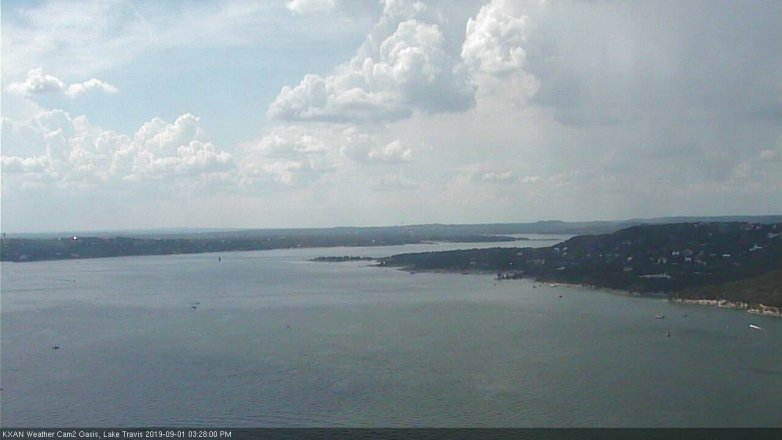 Lake Travis webcam, September 1, 2019 2:30 PM CT
