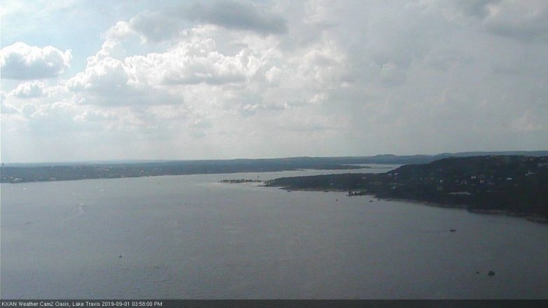 Lake Travis webcam, September 1, 2019 3:00 PM CT