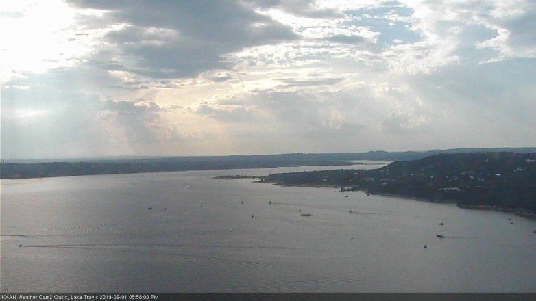 Lake Travis webcam, September 1, 2019 5:00 PM CT