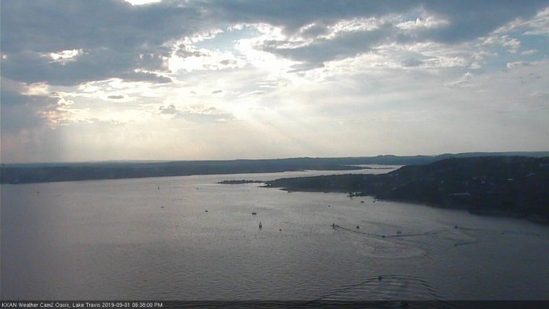 Lake Travis webcam, September 1, 2019 5:40 PM CT
