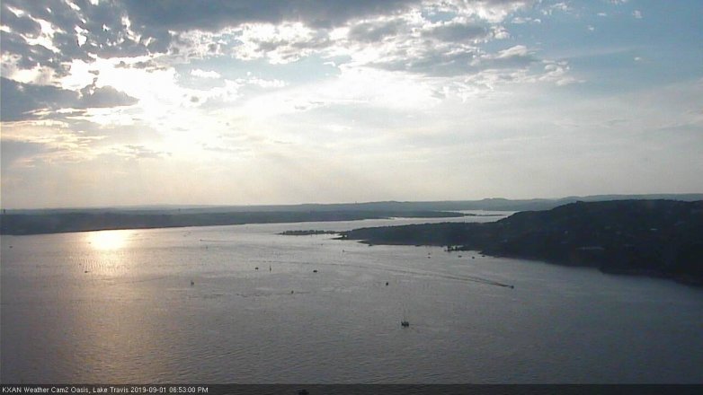 Lake Travis webcam, September 1, 2019 5:55 PM CT