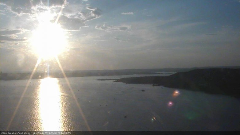 Lake Travis webcam, September 1, 2019 6:20 PM CT