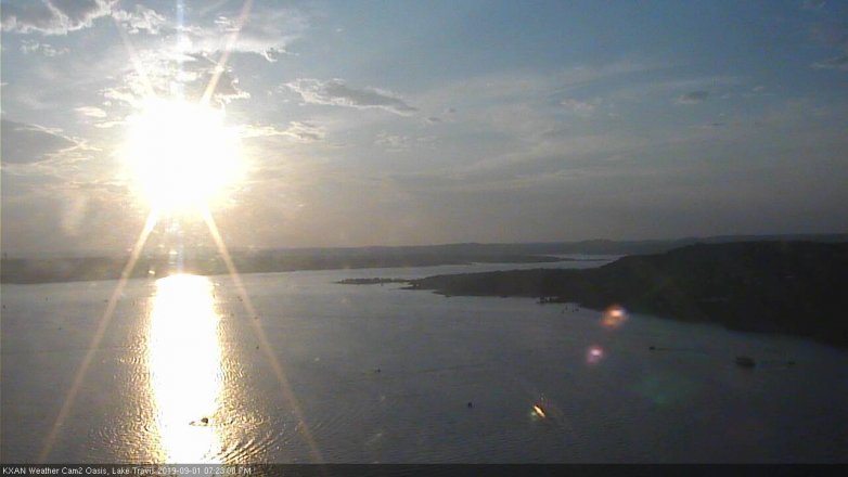 Lake Travis webcam, September 1, 2019 6:25 PM CT