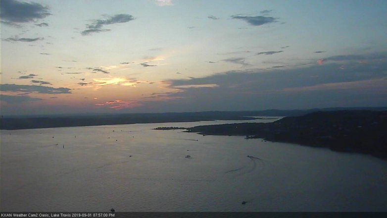 Lake Travis webcam, September 1, 2019 7:00 PM CT