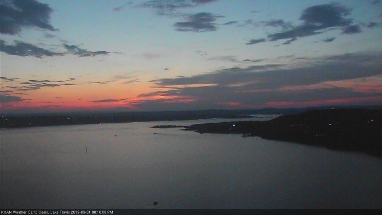 Lake Travis webcam, September 1, 2019 7:20 PM CT