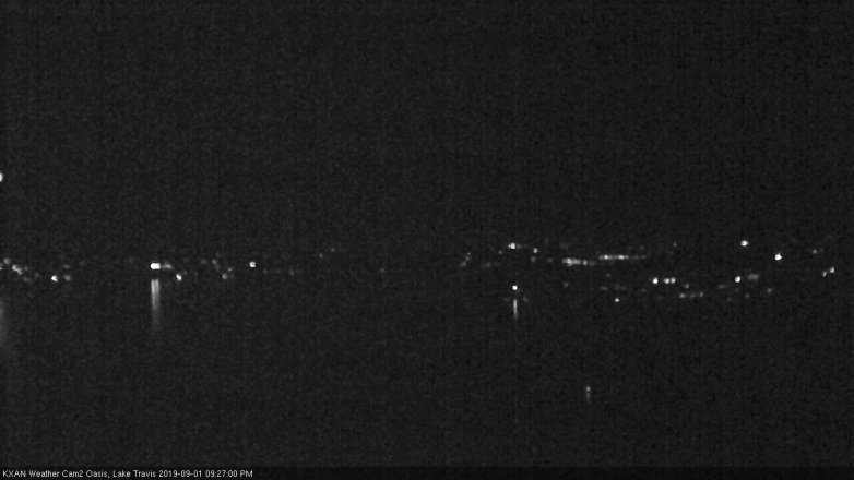 Lake Travis webcam, September 1, 2019 8:30 PM CT