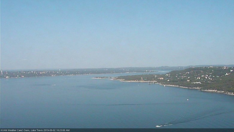 Lake Travis webcam, September 2, 2019 9:25 AM CT
