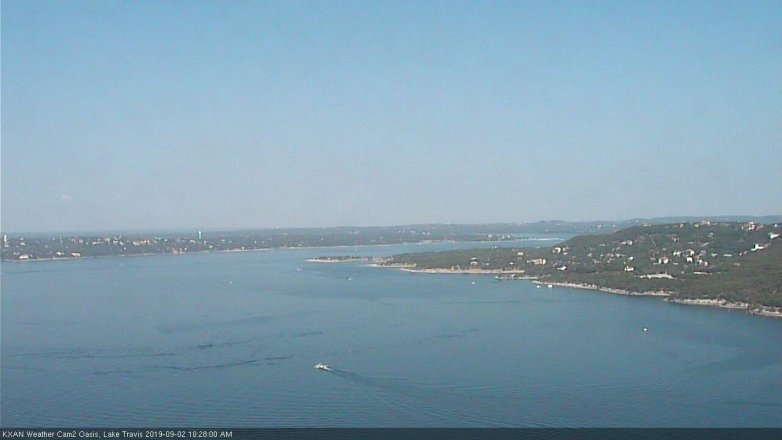 Lake Travis webcam, September 2, 2019 9:30 AM CT