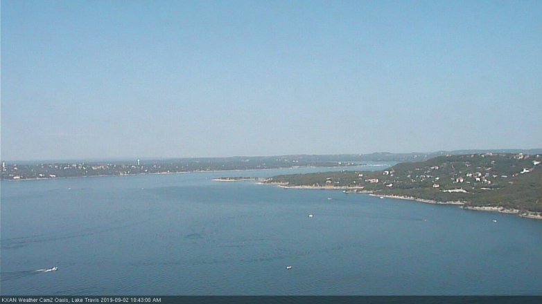 Lake Travis webcam, September 2, 2019 9:45 AM CT