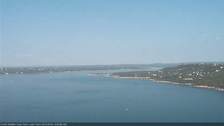 Lake Travis webcam, September 2, 2019 9:50 AM CT