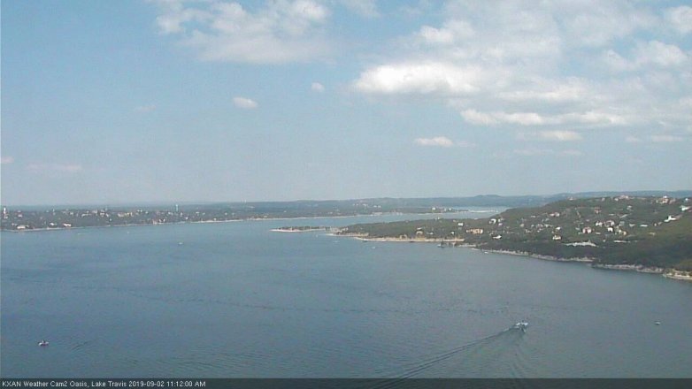 Lake Travis webcam, September 2, 2019 10:15 AM CT