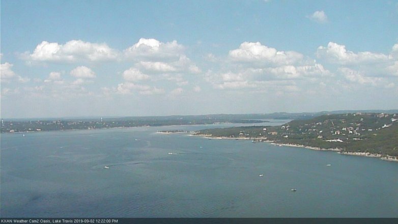 Lake Travis webcam, September 2, 2019 11:25 AM CT