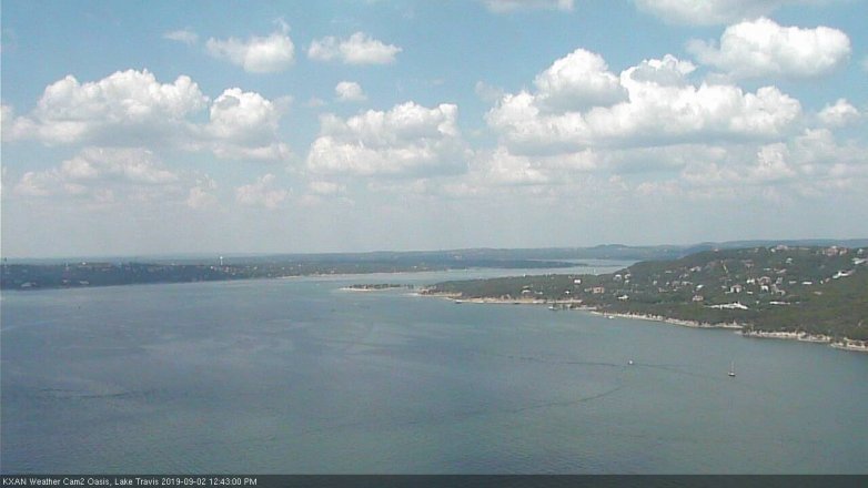 Lake Travis webcam, September 2, 2019 11:45 AM CT