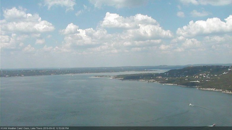 Lake Travis webcam, September 2, 2019 11:55 AM CT