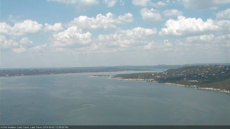 Lake Travis webcam, September 2, 2019 12:00 PM CT